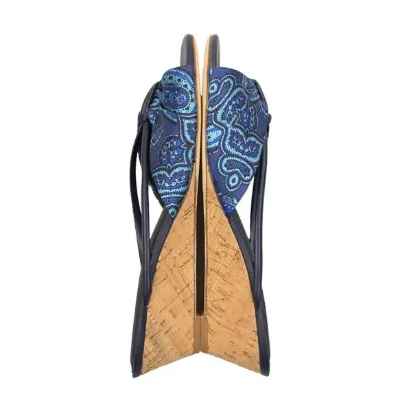 Donald J Pliner Andra Slide Wedge Sandal Classic Coastal - Picture 7 of 12